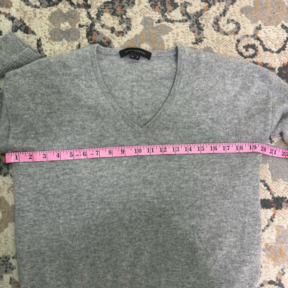Skull Cashmere Grey Pullover Sweater - Picture 5 of 8